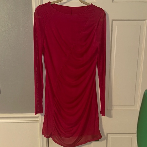 NWT Halara Fitted Pink Long Sleeve Dress Medium - Picture 1 of 7